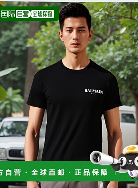 香港直邮BALMAIN 男士T恤 FH1EF000GD84EAC 男装 黑色CO