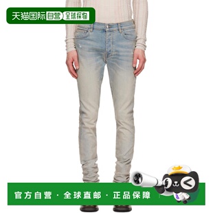 1h可退 香港直邮AMIRI 男士 蓝色 Stack 牛仔裤 PXMD002Ind