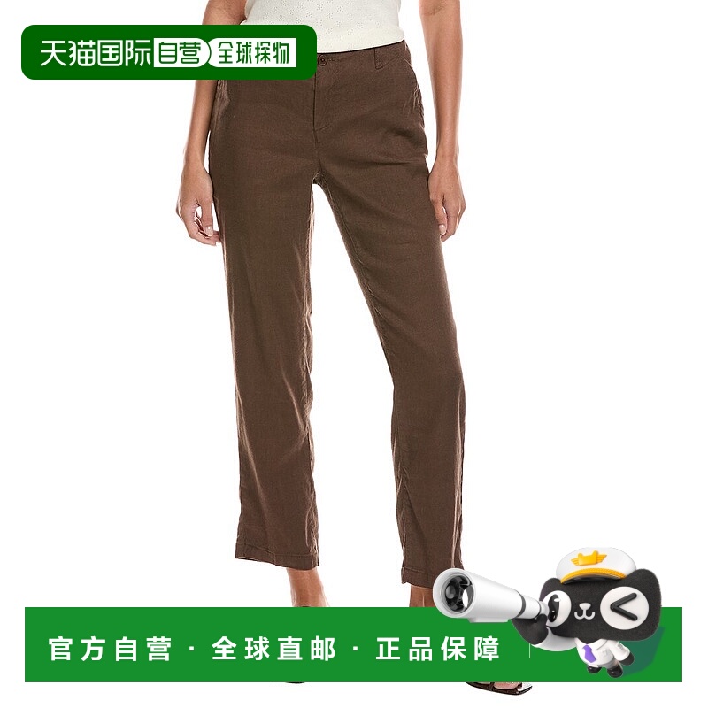 自营NYDJ Linen-Blend Coffee Bean Petite Marilyn Trouser Jean