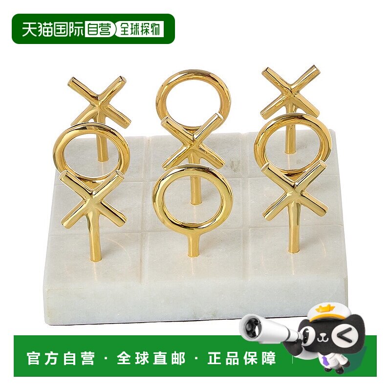 自营Jonathan Adler Brass Tic-Tac-Toe Set - beige 美国奥莱直