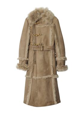 BURBERRY 女士外套 80992711 SS2025 棕色 羊毛大衣