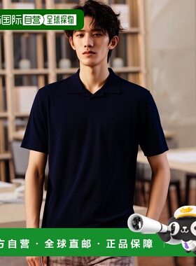 香港直邮The Row 男士 短袖羊毛Polo衫 919Y590 blac新款