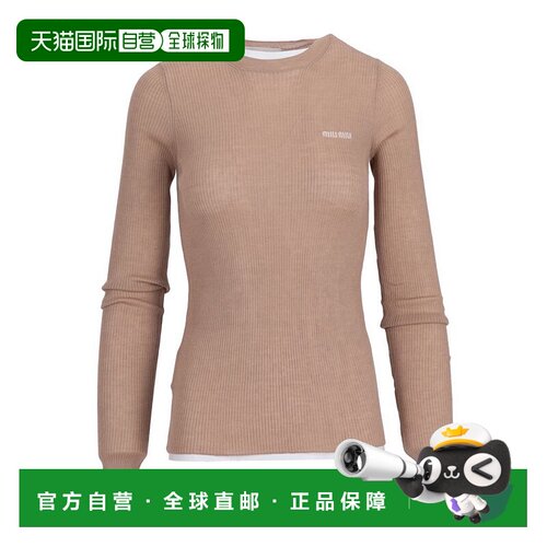 香港直邮Miu Miu 圆领针织衫 Mml82113kvs232长袖缪缪