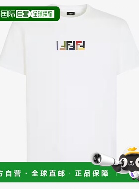 香港直邮FENDI 男士T恤 FY1319AU1MF0QA0 SS2025白色男装