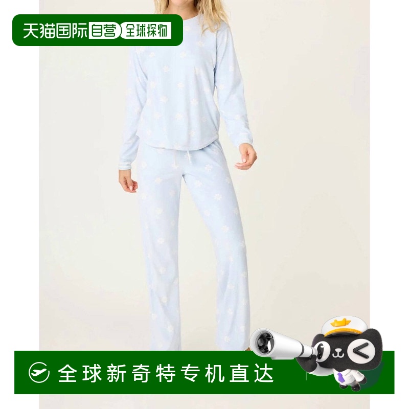 自營(yíng) pj salvageApres All Day 天鵝絨睡衣套裝（藍(lán)色私語(yǔ)） - bl