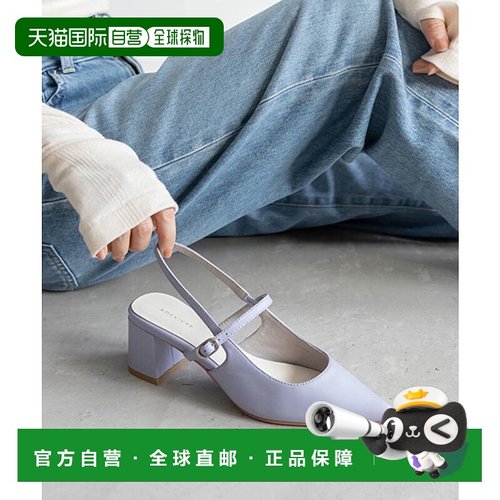 日本直邮RANDA 真皮后带式皮革高跟鞋 单鞋 黑色 RA041BW016554