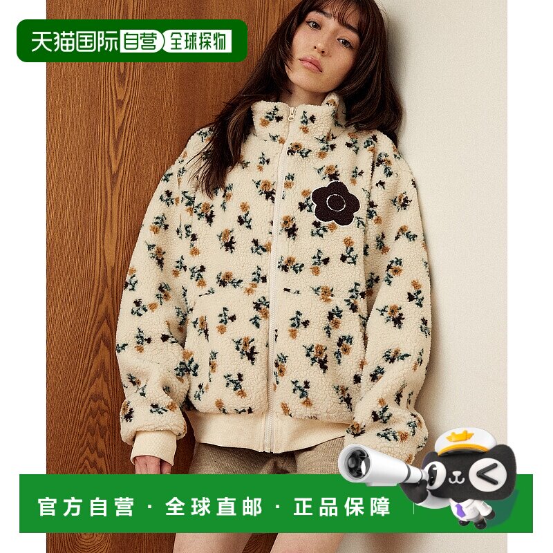 1h可退 日本直邮MARY QUANT × PUBLUX 女装 花柄 加厚毛绒外套