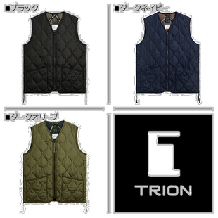 日本直邮TAION 内羽绒背心外套男女 拉链 W 羽绒背心橄榄 001ZML-