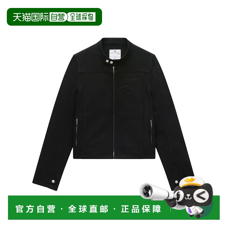 香港直邮Courreges 圆领拉链牛仔外套 124DBL173DE0020