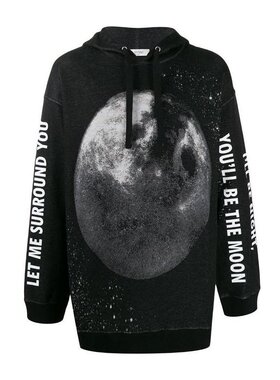 Valentino 华伦天奴 男士 logo月亮印花卫衣 TV3MF10C617