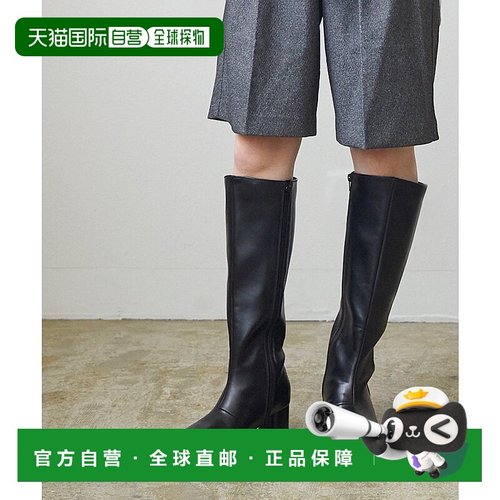 日本直邮Menue 简约方头长靴靴子 防滑鞋 ME8623BW02204