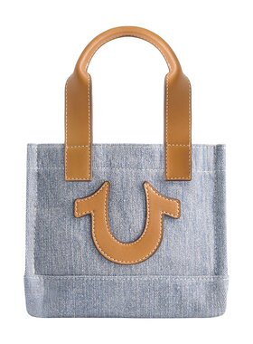 【美国奥莱】直发 True Religion 迷你牛仔布手提包 - 浅蓝色