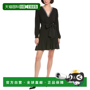 自营Milly Liv Pleated Mini Dress - black 美国奥莱直发