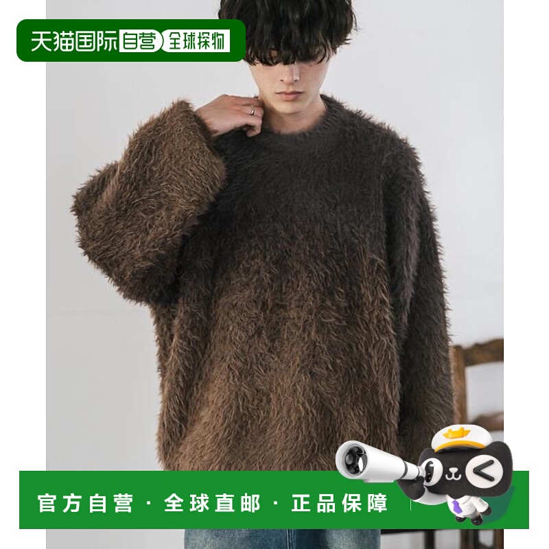 1h可退 日本直邮Rocky Monroe 羽毛纱渐变圆领针织衫内搭