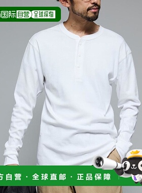 1h可退 日本直邮JEMORGAN男装 全棉亨利领长袖T恤 1223424800004