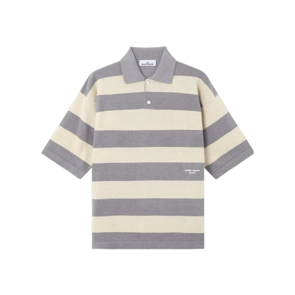 香港直邮Stone Island 短袖条纹POLO衫 L1S155100042S00XF亚麻
