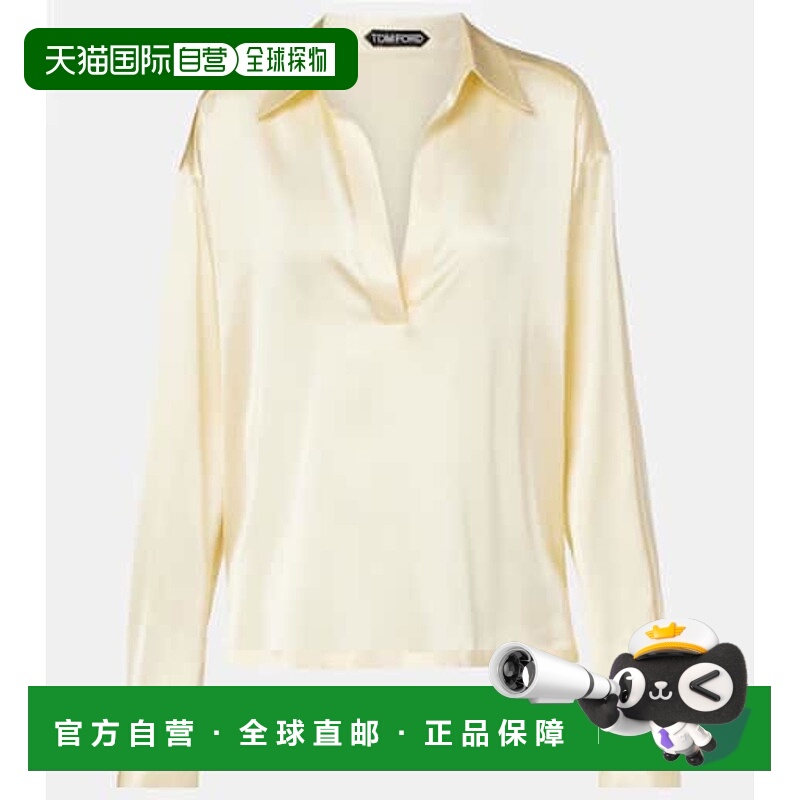 1h可退 香港直邮潮奢 Tom Ford 汤姆 福特 女士 真丝混纺上衣