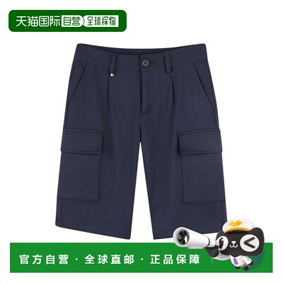 1h可退 香港直邮BOSS 波士 男童 短裤童装 J51996K849 blue蓝色