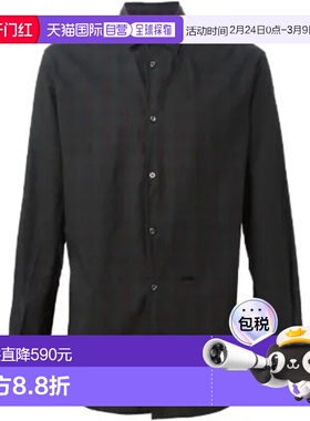 1h可退 香港直邮Dsquared2 二次方 男士 黑色棉质衬衫 S74DL0786S
