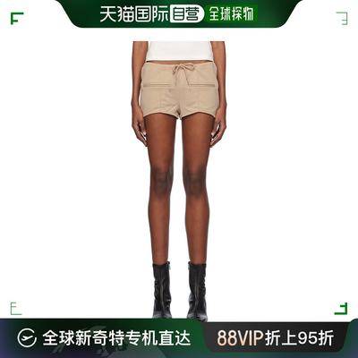 香港直邮潮奢 Courreges 女士 驼色 Interlock Mini 短裤 124JSH0