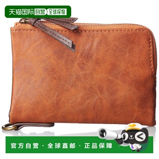 【日本直邮】DEVICE钱包男士大容量双折钱包GLAND焦糖便于携带