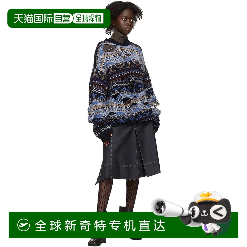 香港直邮MAISON MARGIELA 女士短裤 S51MA0451S49892855M羊毛条纹