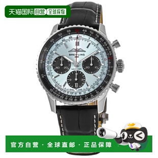 自营Breitling Navitimer B01 Chronograph 43 Ice Blue Dial Lea
