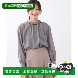 日本直邮Reflect 女装 长款干爽触感枪猎格纹衬衫 10183020202503