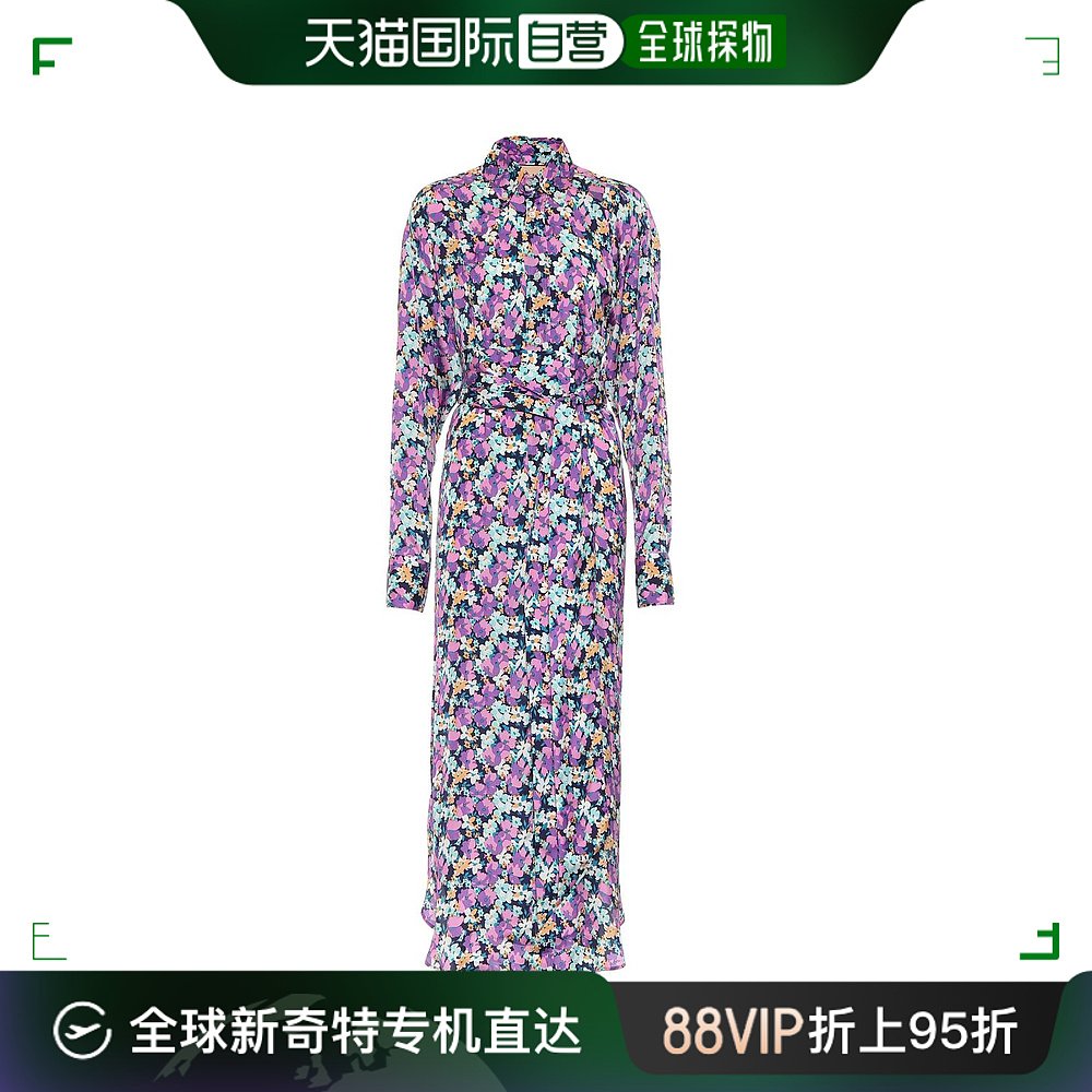 香港直邮潮奢 Plan C女士花朵双绉衬衫式连衣裙