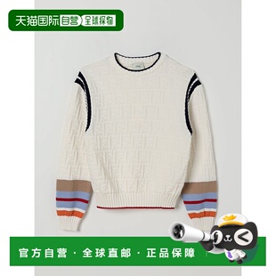 香港直邮FENDI 白色 男童卫衣 AW2025 圆 JMG131AUKNF0TU9 1h可退