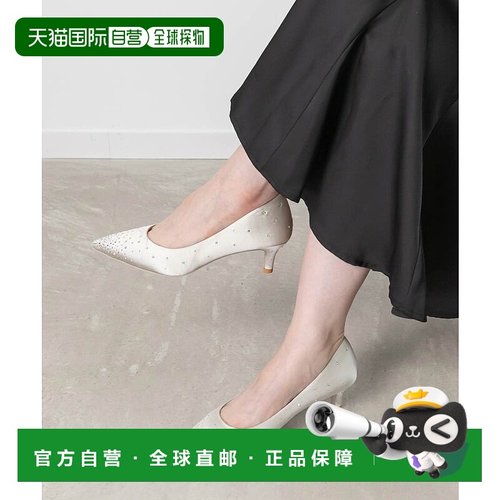 日本直邮RANDA 石纹缎面高跟鞋 女鞋 黑色 RA041BW015301