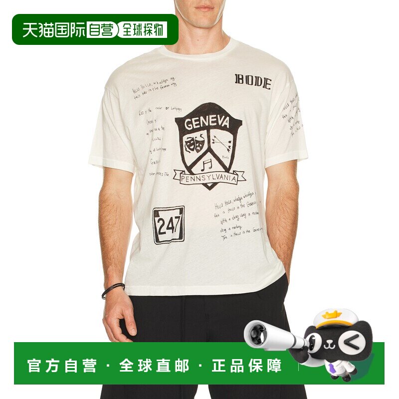 美国直邮Bode 男士 露营盾徽T恤 MRS26CS032 beige米色 舒适时尚