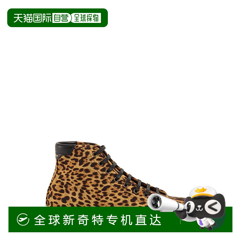 1h可退 香港直邮潮奢 Saint Laurent 圣罗兰 男士 豹纹高帮休闲运