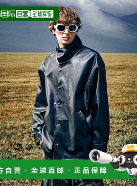 1h可退 日本直邮glamb 高领合成皮革衬衫 GB0424/SH02