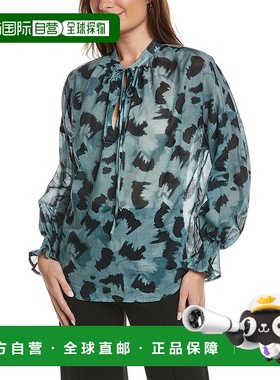 自营 Finley Morrisey 上衣 - 蓝色 豹纹美国直发奥莱