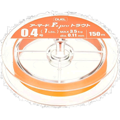 日本直邮Duel都路 PE线0.4号 Armored F+ Pro 150m 橙色 H4115