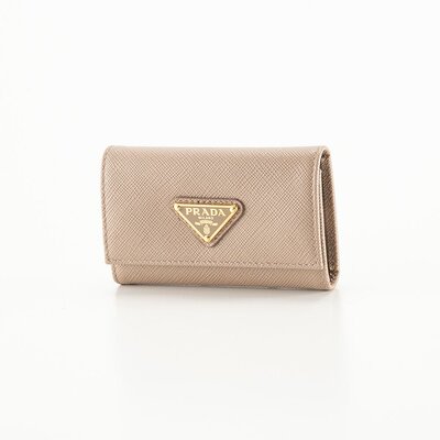 日本直邮Prada SAFFIANO TRIANGOLO 4 钥匙包带钥匙圈 1PG004 QHH
