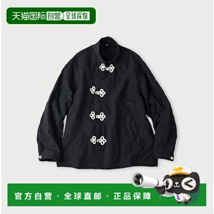 1h可退 日本直邮45R 印度风格装填亚麻908三叶草结衬衫格子新款