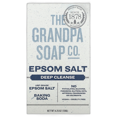 香港直邮爷爷的菜园,香皂，深层清洁，含泻盐，4.25 oz (120正品