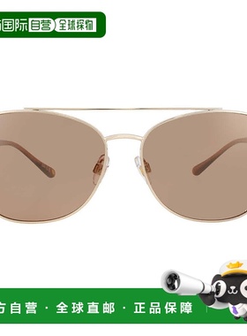 自营Nine West NW 23 1053 GLD Gold Pilot Ladies Sunglasses 10