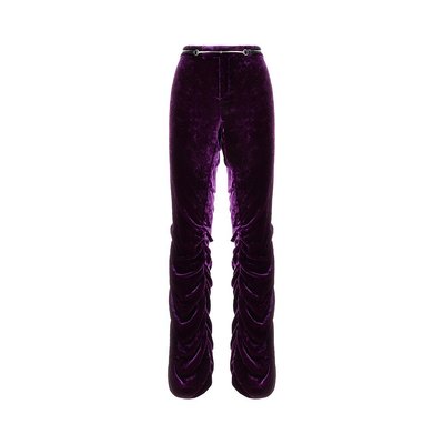 GUCCI 女士休闲裤 761072Z8BMQ5976 AW2023 紫色 VELVET PANTS