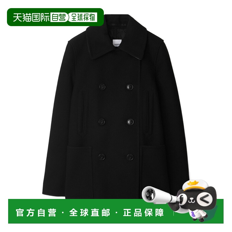 1h可退 香港直邮BURBERRY 女士大衣 81059061 AW2025 黑色 羊毛豌