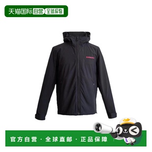 自营欧洲直邮BURBERRY/博柏利 男士外套黑色涤纶纯色立体字母Logo