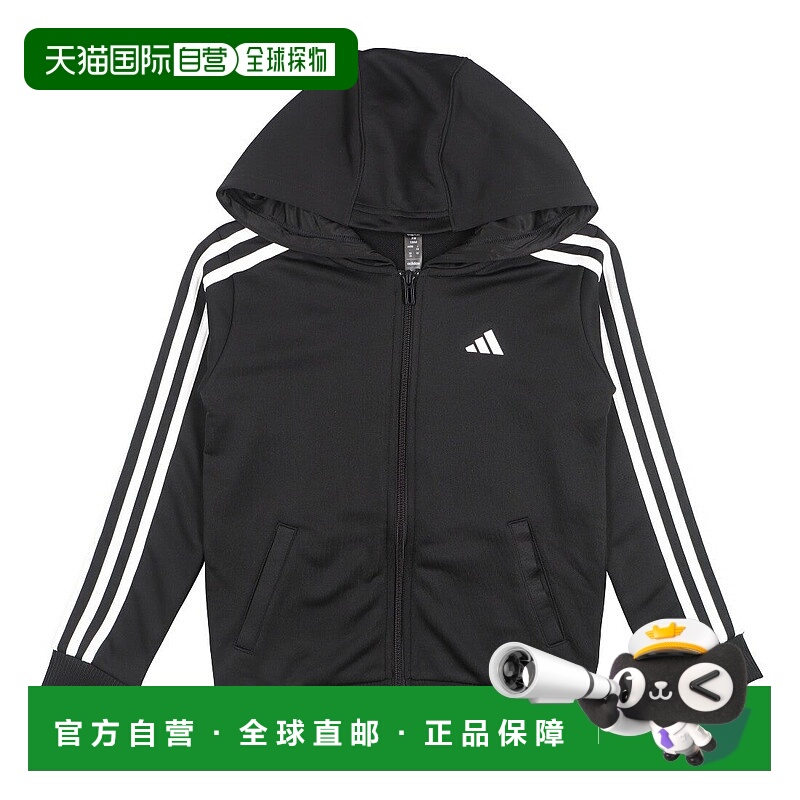 日本直邮 U 少年款全拉链运动卫衣 TR-ES 3S 连帽运动衫 IK3113