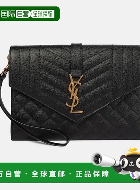 1h可退 香港直邮Saint Laurent 圣罗兰 女士 信封麦特拉斯凸纹皮