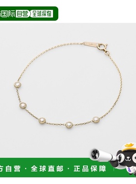 日本直邮日潮 agete 阿卡朵K10珍珠手链白色 均码链条