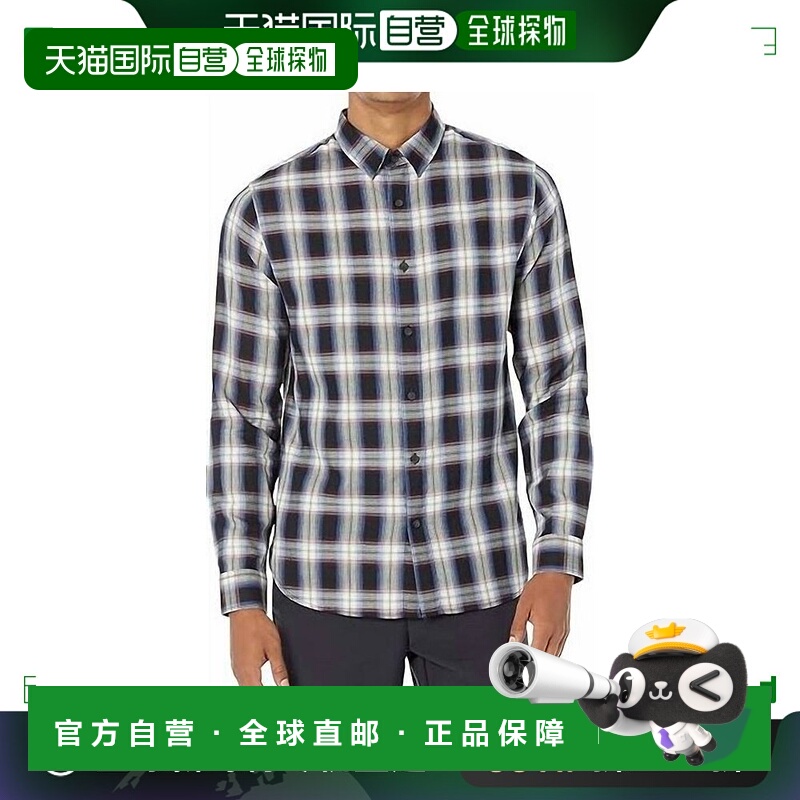 1h可退 【美国直邮】Vince 男士格纹衬衫 Fountain Shadow 经典剪