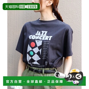 1h可退 日本直邮THE SHINZONE 女装 全棉宽松爵士音乐会图案T恤