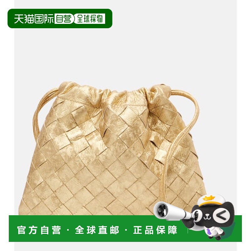 香港直邮Bottega Veneta 葆蝶家 女士 编织小号金属感皮革手包