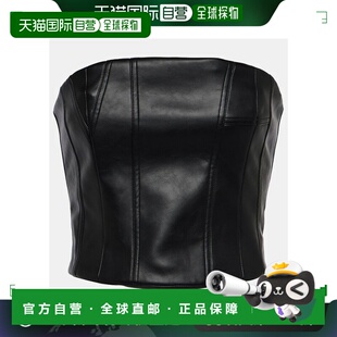 1h可退 香港直邮AMIRI 女士 仿皮紧身胸衣 black黑色 舒适时尚